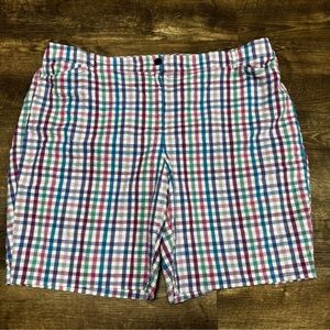 Talbots Plaid Checkered Shorts Size 24w